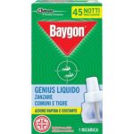 Ricarica liquida zanzare genius baygon durata notti 45