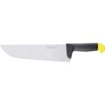 Coltello macellaio lama larga 803 due buoi manico plt/inox cm 26
