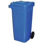 Bidone immondizia green 120 + ruote ics azzurro lt 120 cm 55x50 h.cm 94