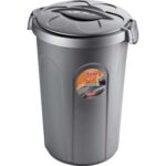 Bidone immondizia tom stefanplast grigio lt 46 cm 45x40 h.cm 61