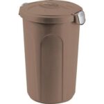 Bidone immondizia tom stefanplast tortora lt 46 cm 45x40 h.cm 61