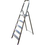 Scala libretto domina sicos alluminio/acciaio gradini 4 h.cm  88