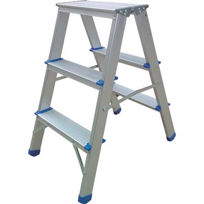 2337235.jpg Sgabello raja domus alluminio gradini 3 h.mm 658 - immagine 1