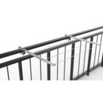 Stendino x ringhiera 712 minutex acciaio zincato verniciato bianco cm 58 cf=pz 2
