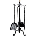 Piantana camino kit ricci ferro battuto h.cm 55 cf=pz 5
