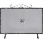 Parascintille camino 1 anta ferro battuto cm 50x50