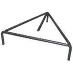 Treppiede caldara triangolare acciaio cm 24
