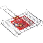 Graticola barbecue a barre doppia fd acciaio cromato cm 35x25