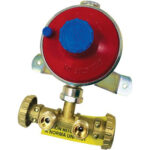 Centralina mini x 2 bombole gas gpl regolatore bp kg/h 10 + staffa + tasselli