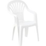 Sedia zena + braccioli progarden pp bianco cm 55x56 h.cm 90