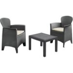 Set rattan balcony akita progarden pp antracite cf=pz 3 + cuscini