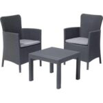 Set rattan salvador balcony keter pp graphite cf=pz 3 + cuscini