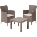 Set rattan salvador balcony keter pp cappuccino cf=pz 3 + cuscini