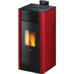 Termo stufa pellet tesis 22 idro freepoint bordeaux kw 22,8 mm 510,5x520 h.mm 1100