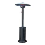 Stufa gas gpl a fungo + ruote domus nero kw 5/12