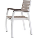 Sedia harmony + braccioli keter pp bianco cappuccino cm 58x58 h.cm 86