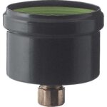 Tappo + scarico condensa pellet nero opaco save cm  8 + manicotto ottone
