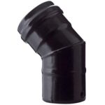 Gomito pellet 45?? nero opaco save cm 10