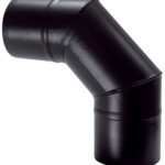 Gomito pellet 90?? nero opaco save cm  8
