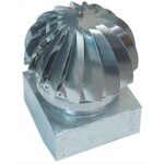 Ventolino girevole base quadra zincato cm 27x27