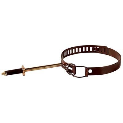 2657531.jpg Collare reggitubo classic marrone cm 8/13 + tassello - immagine 1