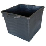 Mastellone quadrato nero ics ldpe lt 60 cm 48x48 h.cm 37 + manici