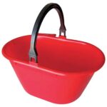 Cesta raccolta ovale manico fisso ics ppl rosso lt 20