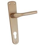 Maniglia gabry placca foro sagomato alluminio bronzato placca q8 i.mm 90 cf=pz 2
