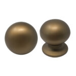 Pomolo x portone 169 saguatti alluminio bronzo satinato d.mm 70 base d.mm 60