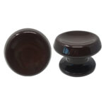 Pomolo x portone 866 saguatti alluminio marrone ral 8017 d.mm 80 base d.mm 70