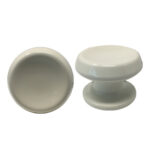 Pomolo x portone 866 saguatti alluminio avorio ral 1013 d.mm 80 base d.mm 70