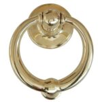 Battente x portone ring cottali ottone lucido mm 110