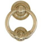 Battente x portone impero cottali ottone lucido mm 125x100