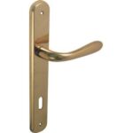 Maniglia goccia ottone placca foro patent zama ottone lucido q8 i.mm 90 cf=pz 2