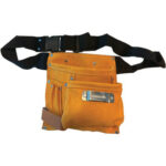 Borsa carpentiere 2 tasche + porta martello effe crosta bovina + cinta
