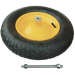 Ruota pneumatica x carriola euro workit 3.50x8" disco metallo asse mm 12x210 +pfu