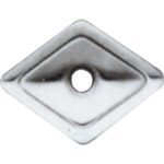 Rondella tirafondo romboidale zincata mm 30x30 foro mm 7,0 cf=pz 100