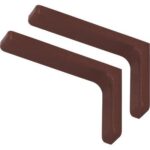 Reggimensola ricoperta leonardo bolis acciaio/plastica ciliegio mm 180x114 cf=pz 2