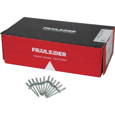 Rivetto a strappo alluminio testa larga friulsider mm 4,8x16 testa mm 14 cf=pz 500