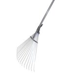 Scopa giardino a ventaglio velox stars acciaio zinc h.cm 151