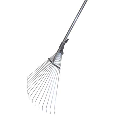 6238529.jpg Scopa giardino a ventaglio velox stars acciaio zinc h.cm 151 - immagine 1