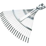 Scopa giardino a ventaglio a morsetto 851b agef acciaio zinc cm 39/48x41,5 o.mm 26