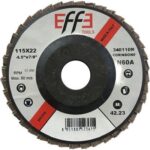 Disco a lamelle radiali corindone effe mm 115x22,2 grana 100