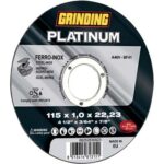 Disco abrasivo taglio ferro platinum grinding mm 115x22,2 h.mm 1,6 piano