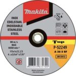 Disco abrasivo taglio ferro makita mm 115x22,2 h.mm 1,6 piano