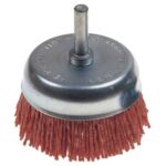 Spazzola fibra a tazza + gambo pg 497.25 mm  50 grana  80 g.mm 6