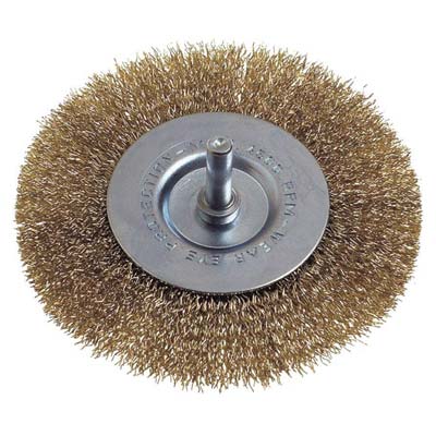 7137804.jpg Spazzola acciaio circolare + gambo pg 468.50 mm 40 g.mm 6x25 - immagine 1