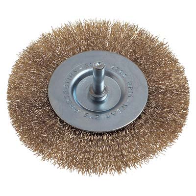 7137815.jpg Spazzola acciaio circolare + gambo pg 469.00 mm 50 g.mm 6x25 - immagine 1