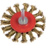 Spazzola acciaio ritorto circolare + gambo pg 475.65 mm  75 g.mm 6x25