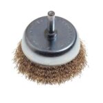 Spazzola acciaio a tazza + gambo pg 485.00 mm 70 g.mm 6x25